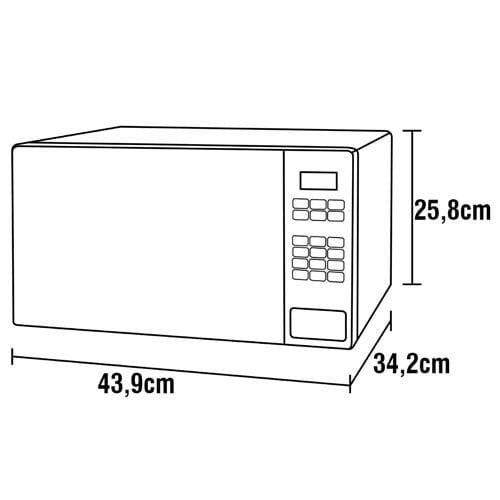 Micro-ondas Midea 20L Minuto Fácil Preto e Branco 220V