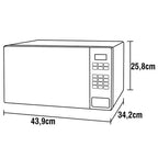 Micro-ondas Midea 20L Minuto Fácil Preto e Branco 220V