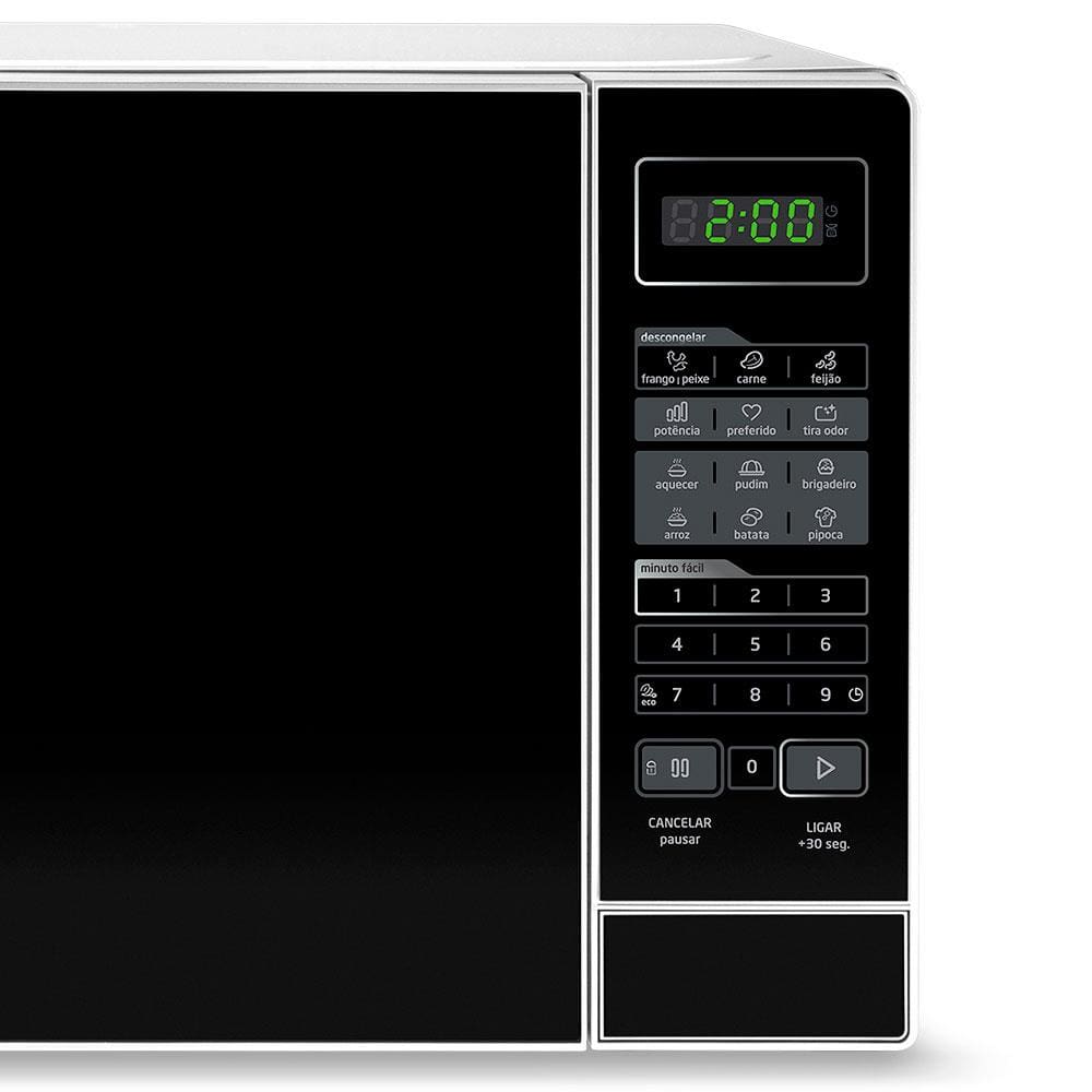 Micro-ondas Midea 20L Minuto Fácil Preto e Branco 220V