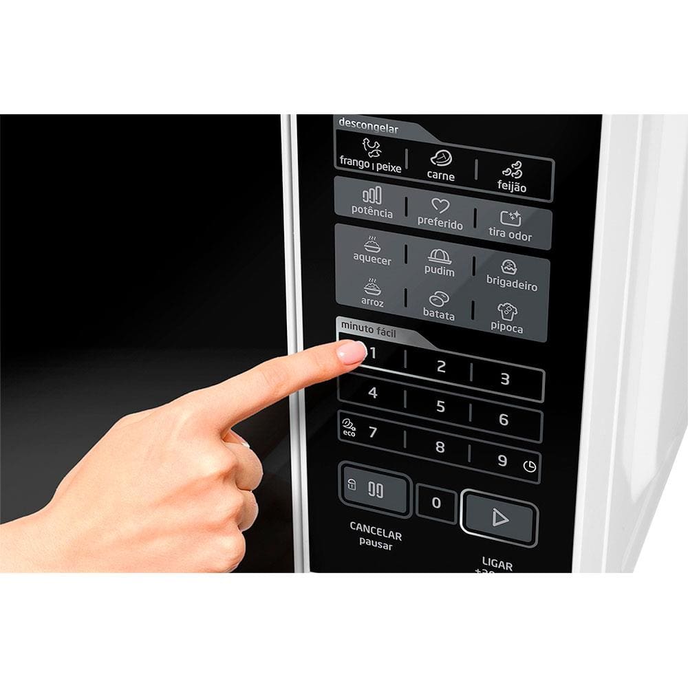 Micro-ondas Midea 20L Minuto Fácil Preto e Branco 220V