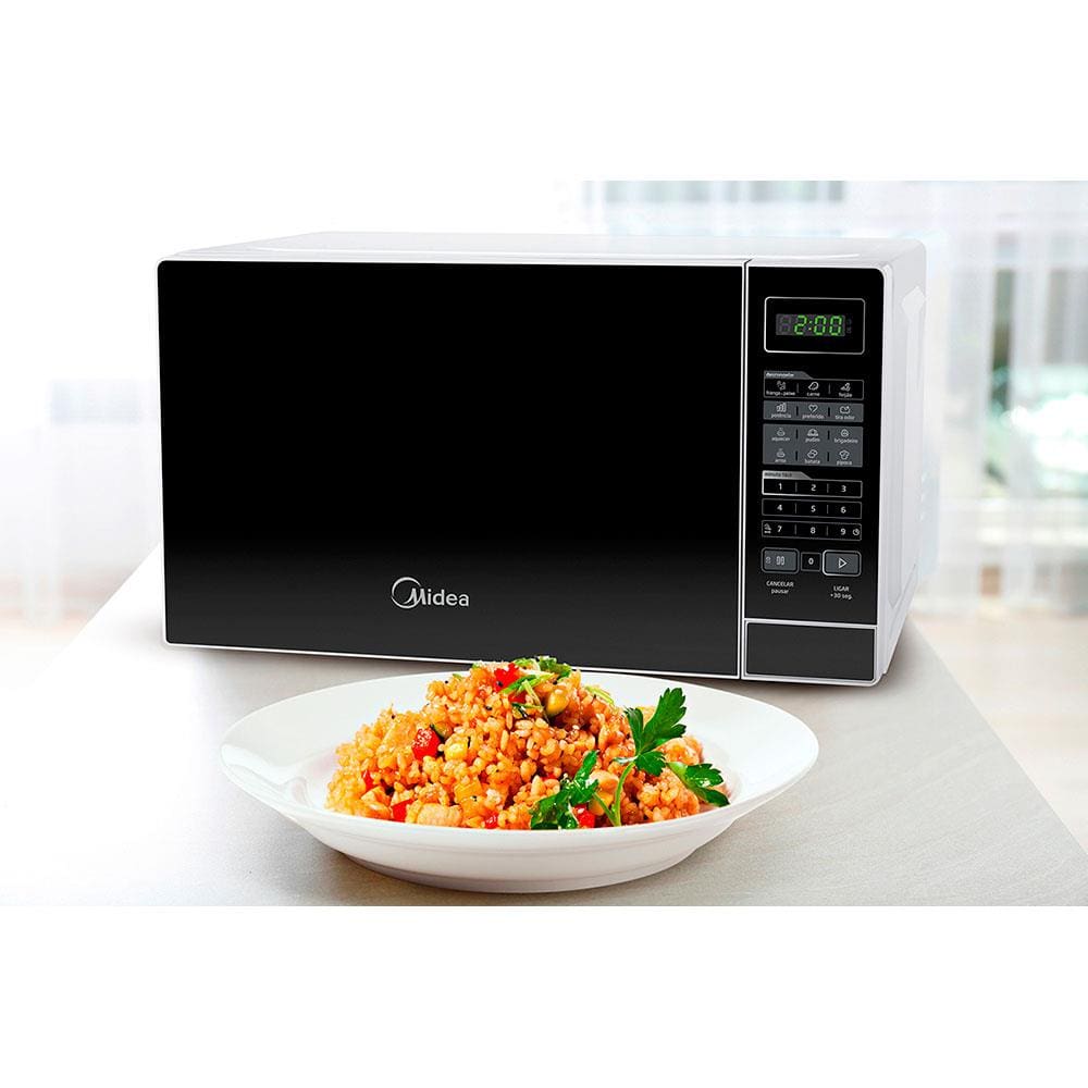 Micro-ondas Midea 20L Minuto Fácil Preto e Branco 220V