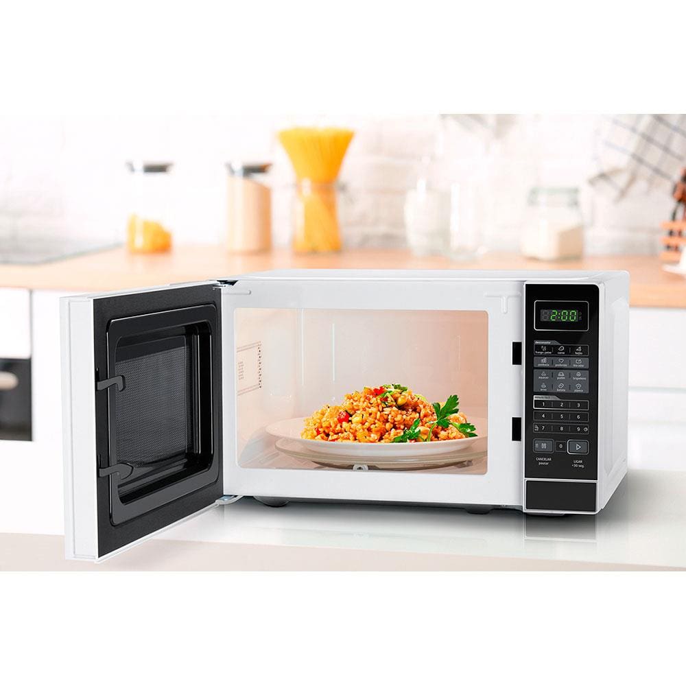 Micro-ondas Midea 20L Minuto Fácil Preto e Branco 220V