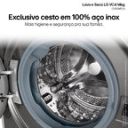 Lava e Seca LG 14KG VC4 AI DD Smart Inox 220V