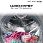 Lava e Seca LG 14KG VC4 AI DD Smart Inox 220V