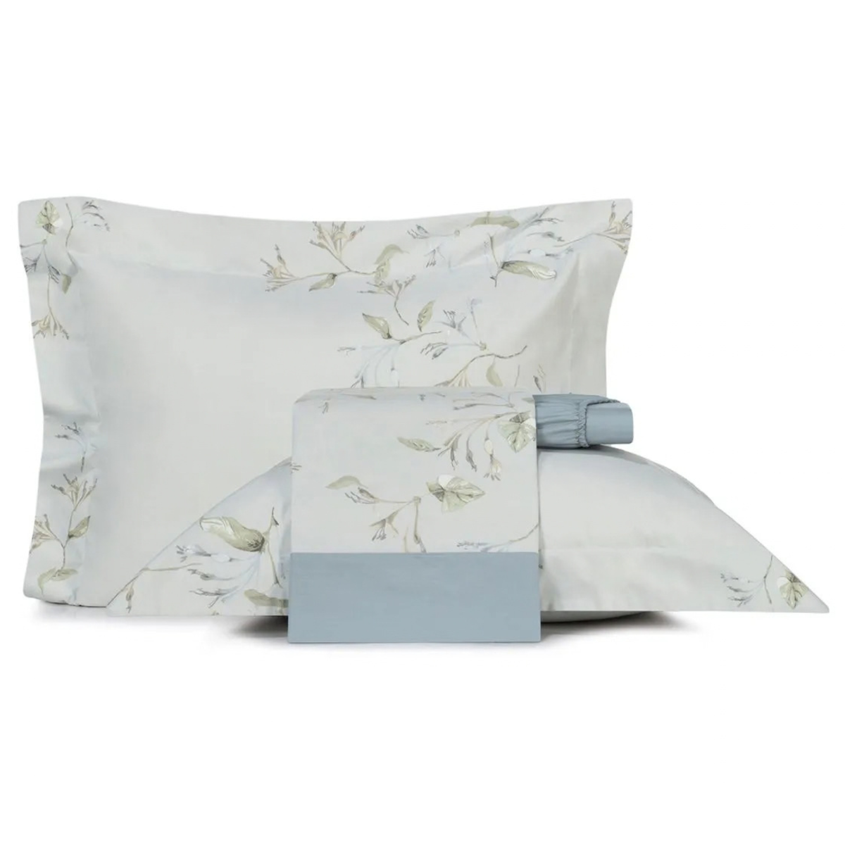 Jogo de Roupa de Cama Queen 4 peças Altenburg Algodão 200 Fios Ágape Azul