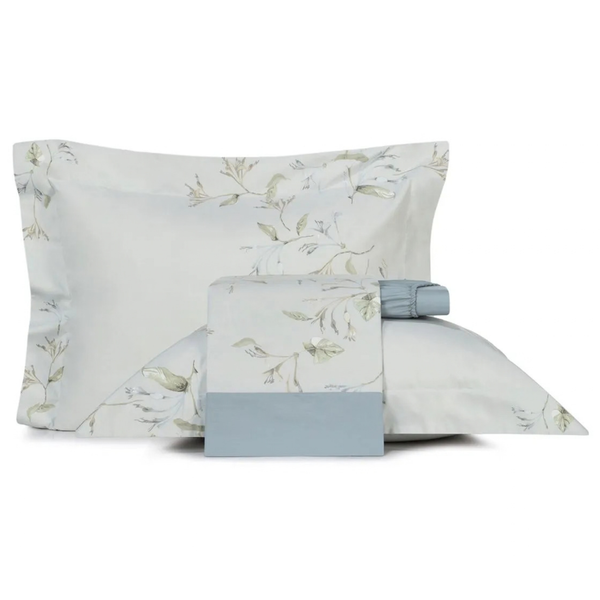 Jogo de Roupa de Cama Queen 4 peças Altenburg Algodão 200 Fios Ágape Azul