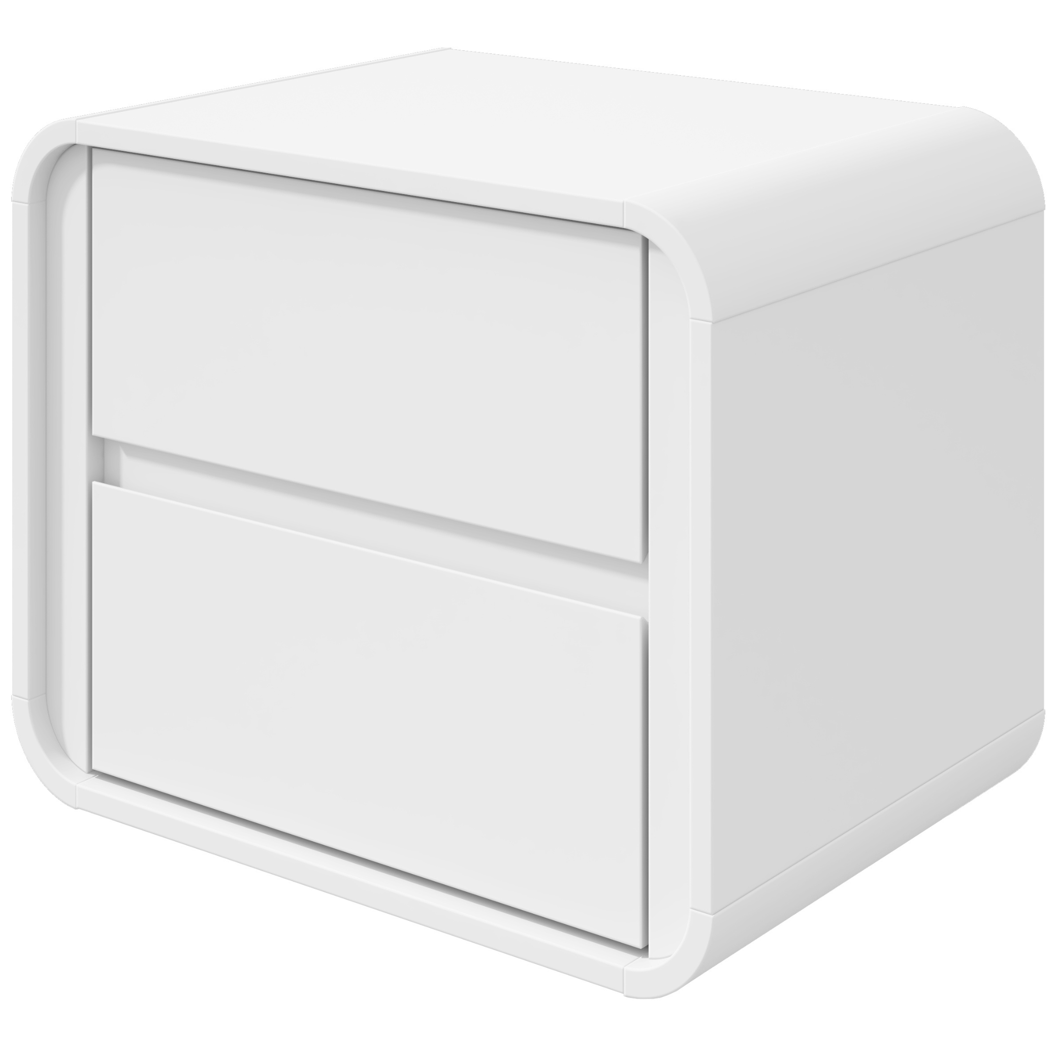 Mesa de Cabeceira Loop Lopas 55cm 2 Gavetas Branco
