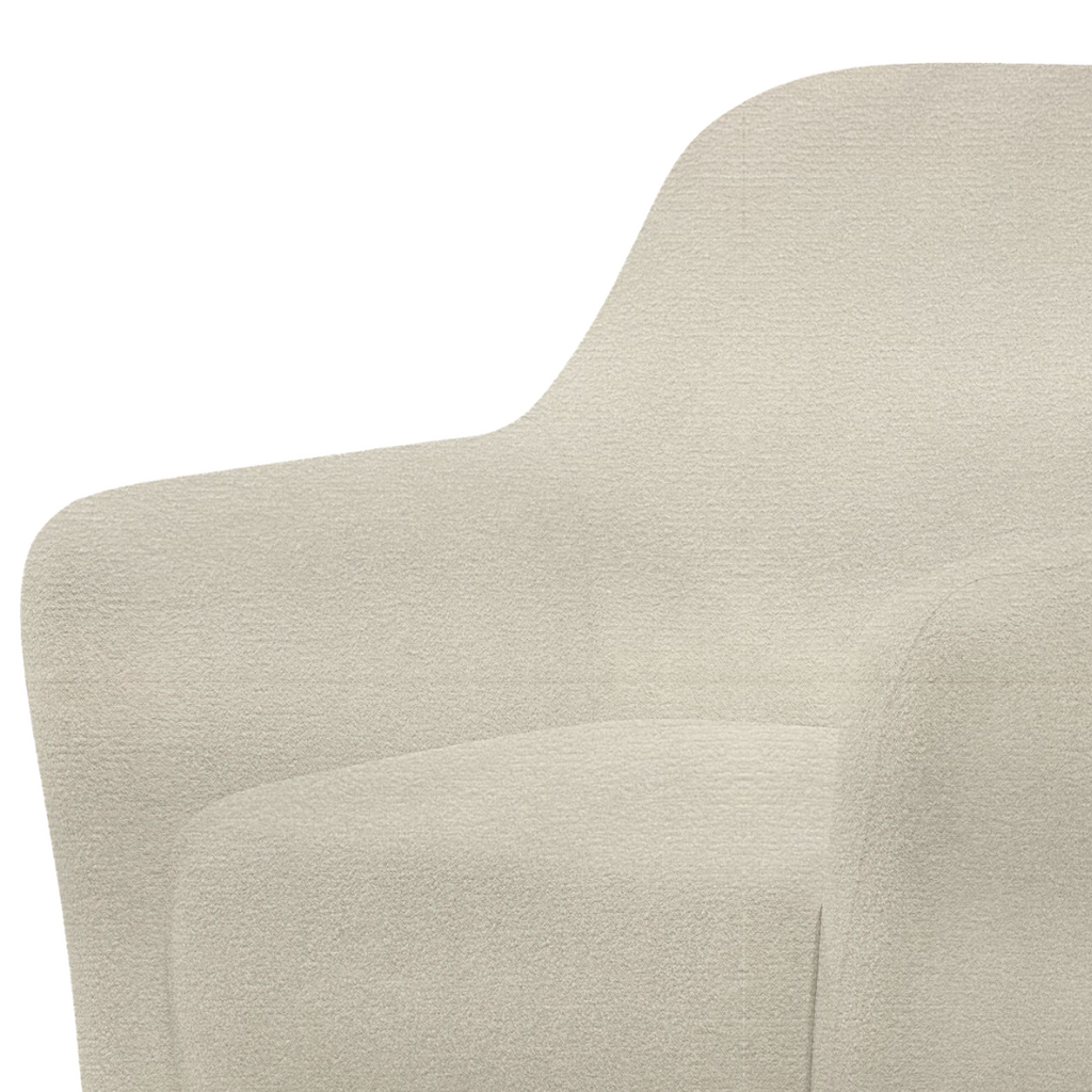 Poltrona La Paz 78cm Konfort Pés Palito Castanho Veludo Areia