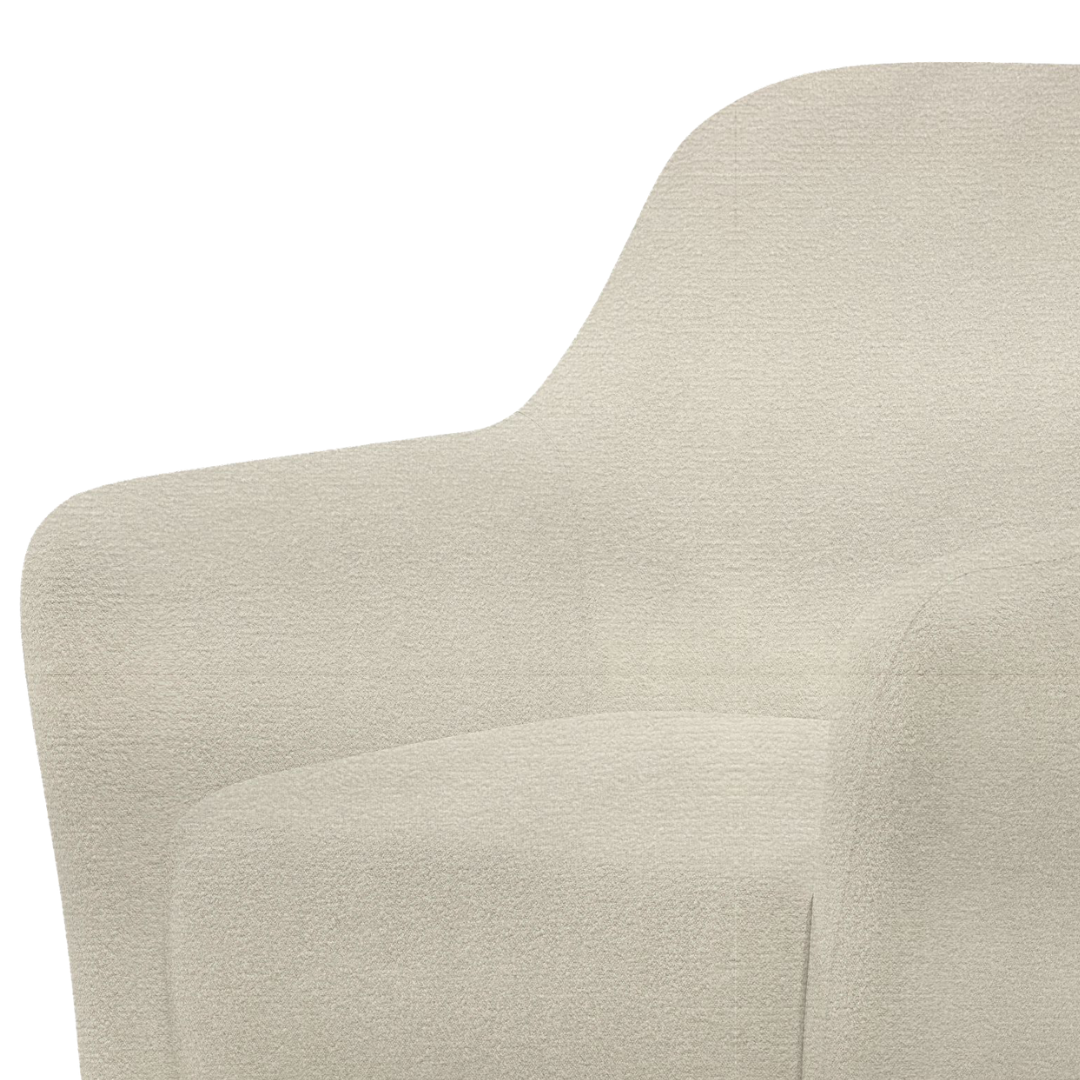 Poltrona La Paz 78cm Konfort Pés Palito Castanho Veludo Areia