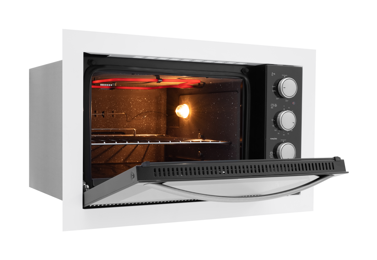 Forno de Embutir Elétrico Fischer 48L Fit Line Branco 220V