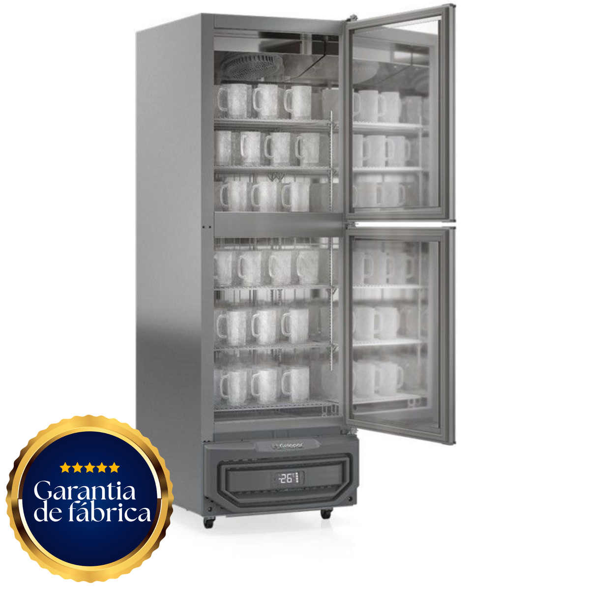 Congelador de Canecas Gelopar GGC-57 TI  Inox - AVARIADO 220V