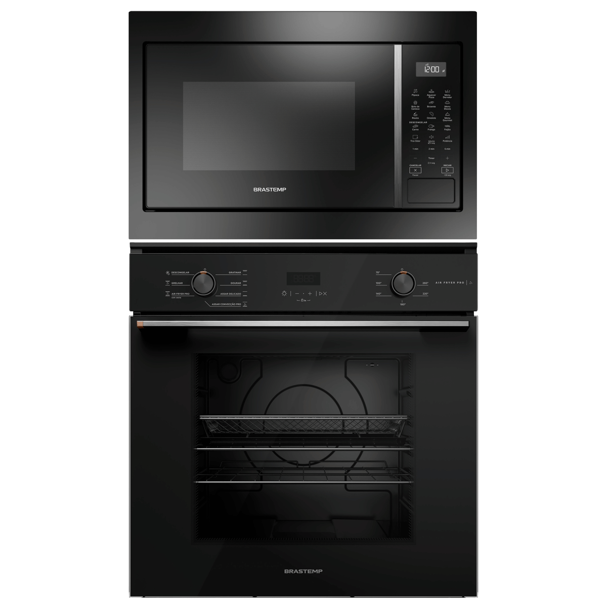 Kit Brastemp de Embutir Forno Elétrico 84L+Micro-ondas 32L Preto 220V