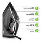 Ferro de Passar a Vapor Philco Base Ceramic Xtreme PFV70 Preto 220V