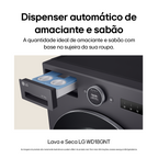 Lava e Seca Smart LG 18KG Inverter AI DD 2.0 Black Inox 220V