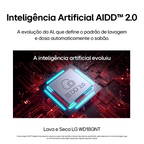 Lava e Seca Smart LG 18KG Inverter AI DD 2.0 Black Inox 220V