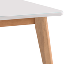 Mesa Retangular Dover Artsoli 160x90cm Tampo de Vidro Off White