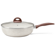 Frigideira Wok Ceramic Life Brinox Indução 3,4L Granada Vanilla