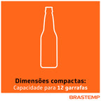 Adega Brastemp 12 Garrafas BZC12BE com Painel Eletrônico Touch  Preto 220V