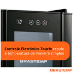 Adega Brastemp 12 Garrafas BZC12BE com Painel Eletrônico Touch  Preto 220V