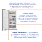 Freezer Vertical Inveter Electrolux 162L FEI19 1 Porta Branco 220V