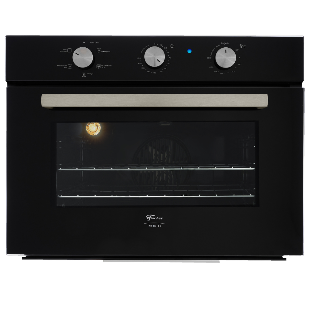 Forno de Embutir Elétrico Fischer 50L Infinity com Air Fryer Preto 220V