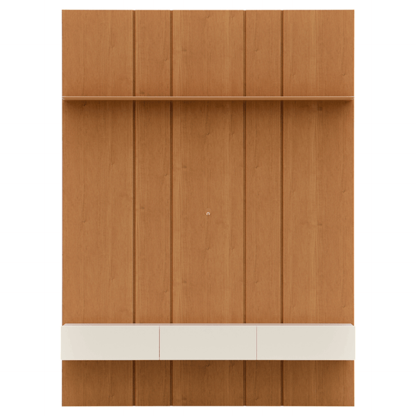 Home Painel Liso Slim Suspenso Imcal 137cm com Led Nature e Off White