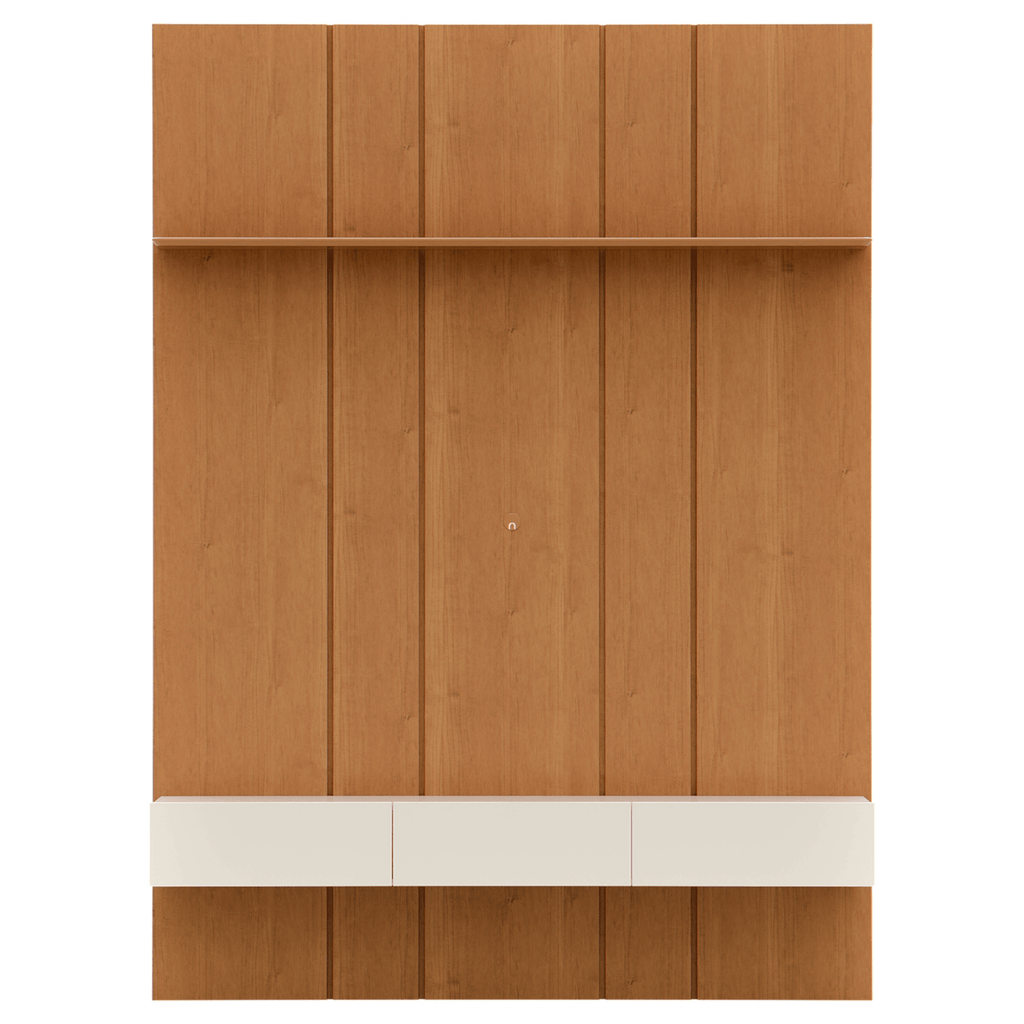 Home Painel Liso Slim Suspenso Imcal 137cm com Led Nature e Off White