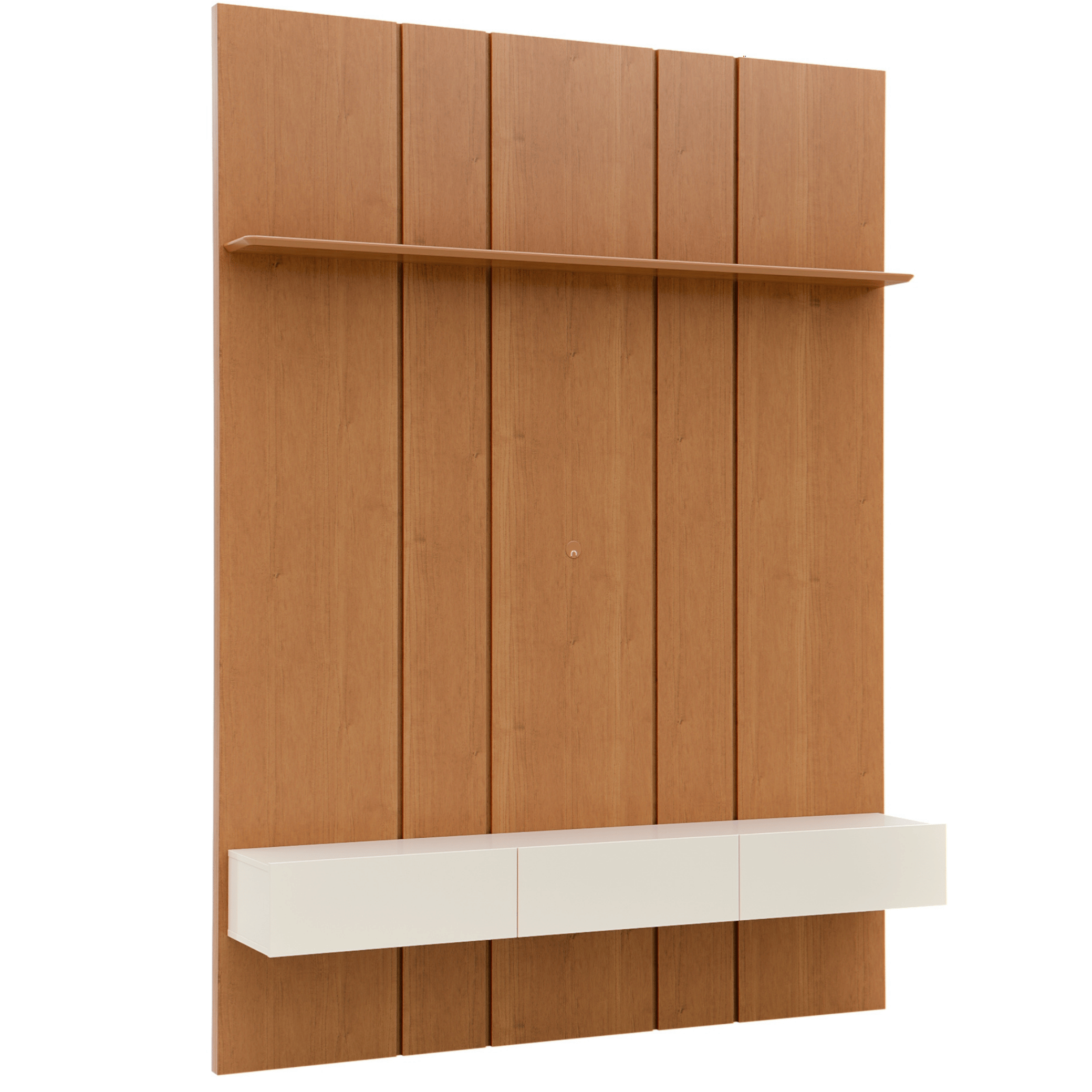 Home Painel Liso Slim Suspenso Imcal 137cm com Led Nature e Off White