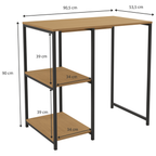 Bancada Industrial LI044 Kappesberg 90cm Prateleiras Canela e Preto