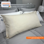 Kit Altenburg Travesseiro Liberty 50x90cm + Fronha Percal 180 Fios 50x90cm Bege