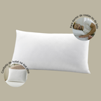 Kit Altenburg Travesseiro Liberty 50x90cm + Fronha Percal 180 Fios 50x90cm Bege