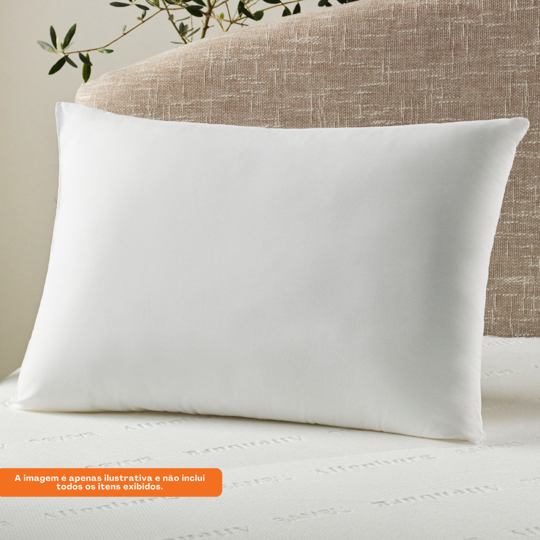 Kit Altenburg Travesseiro Liberty 50x90cm + Fronha Percal 180 Fios 50x90cm Bege