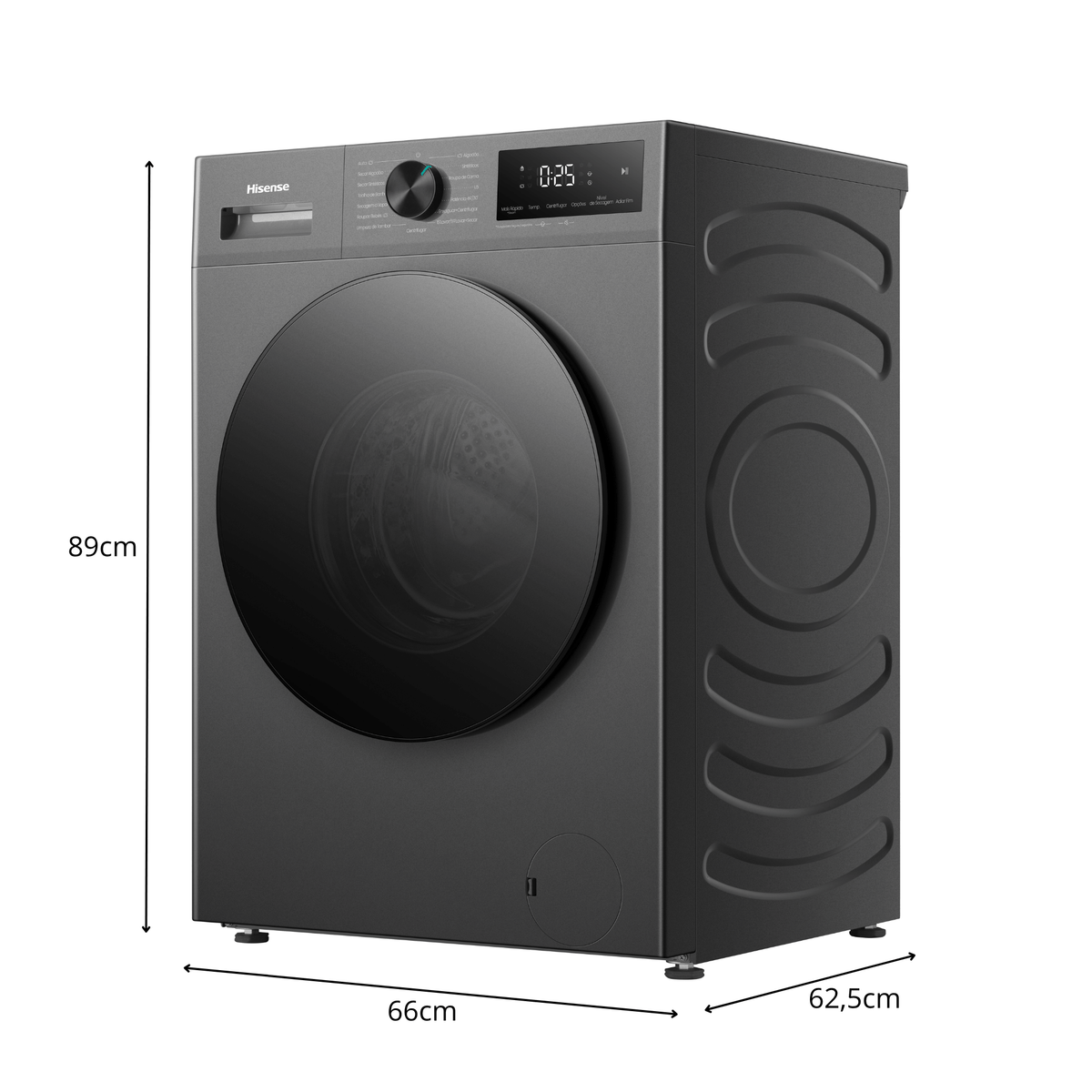 Lava e Seca Hisense 11Kg Infinit Series Compacta iFit Inverter Titanio 220V