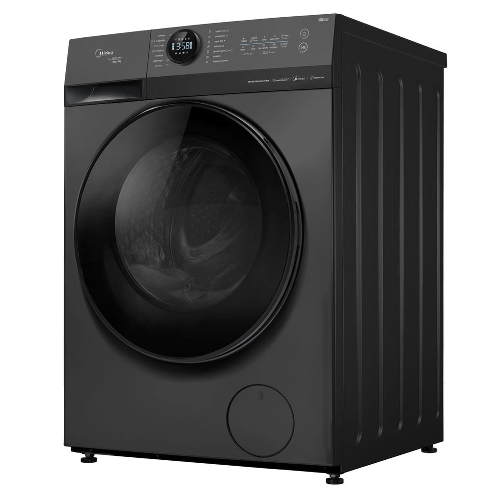Lava e Seca Midea 13KG MF200D130WB HealthGuard Smart Motor Inverter Titanium 220V