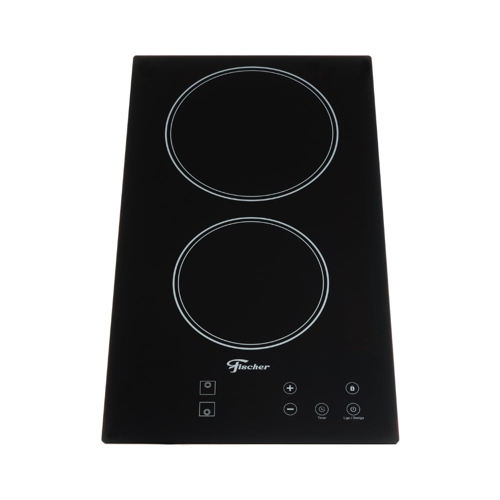 Cooktop Fischer 2 Bocas Elétrico Controle Touch Screen Vitrocerâmico 30004 Preto 220V