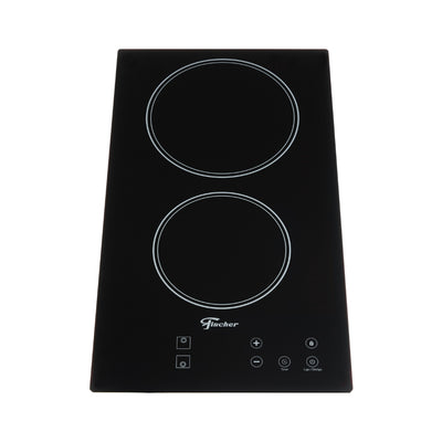 Cooktop Fischer 2 Bocas Elétrico Controle Touch Screen Vitrocerâmico 30004 Preto 220V