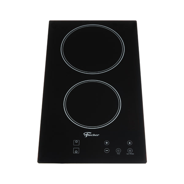 Cooktop Fischer 2 Bocas Elétrico Controle Touch Screen Vitrocerâmico 30004 Preto 220V