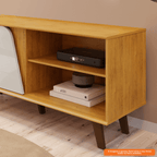 Rack Íris DJ Móveis 120cm Cedro e Bali