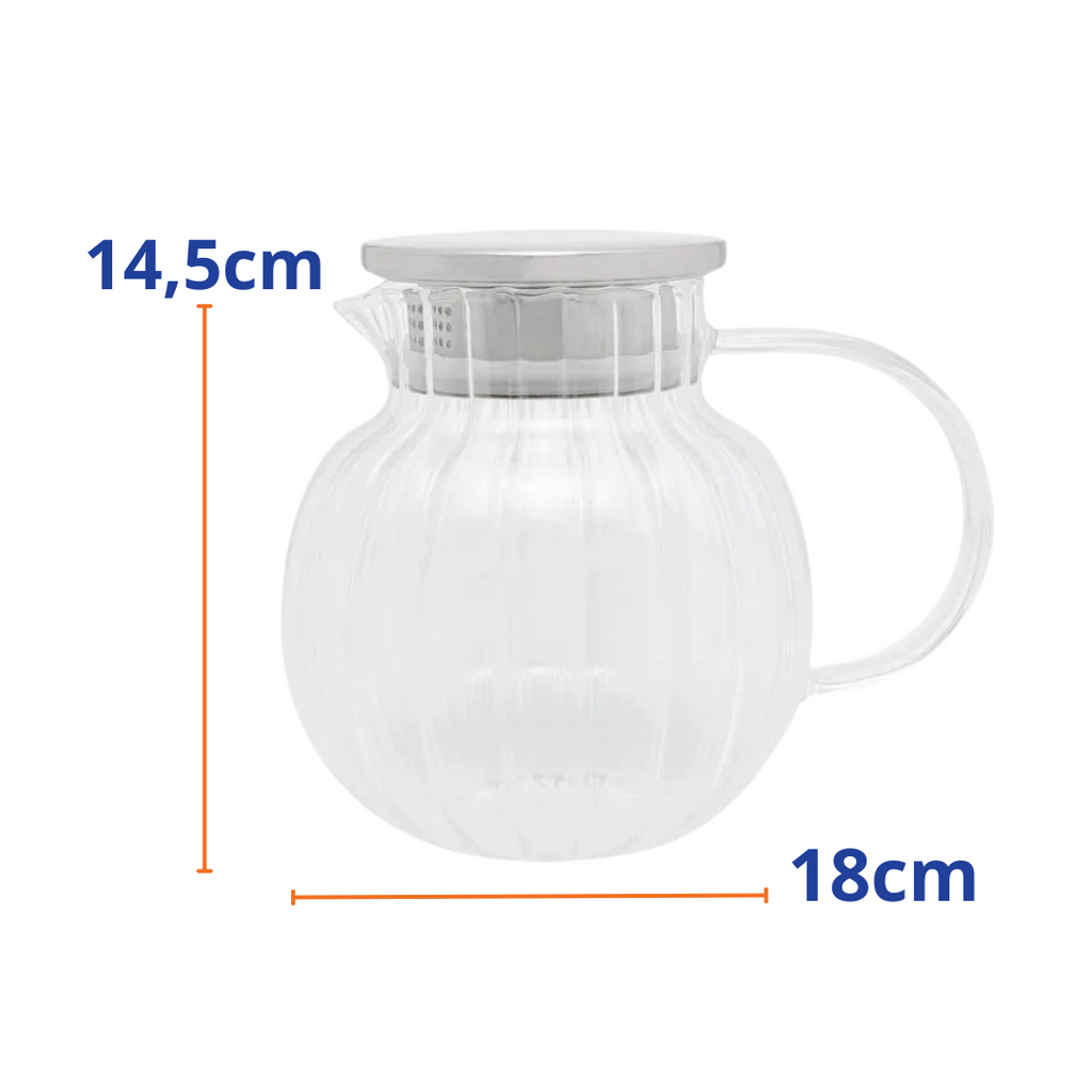 Jarra de Vidro Borossilicato Rojemac com Tampa Classic 1,2L
