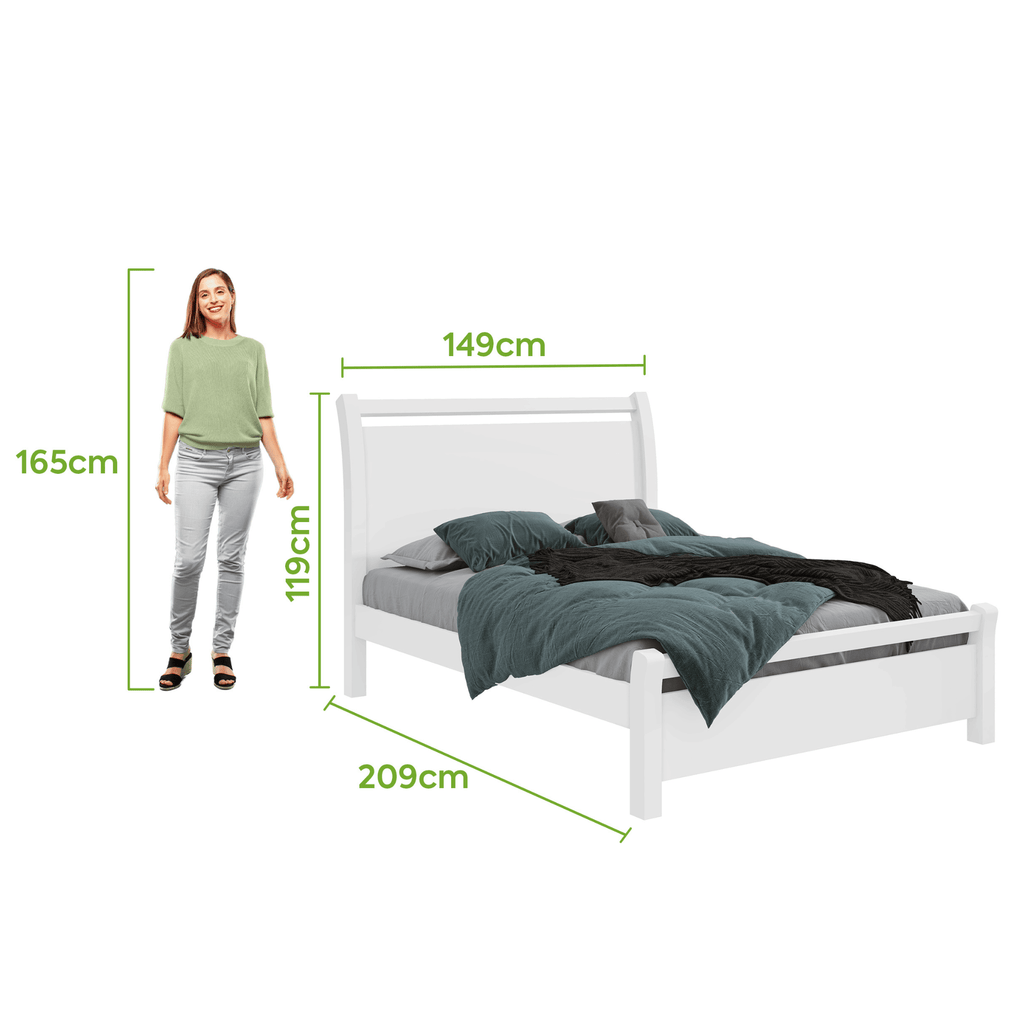 Cama Reali Casal Lopas 140cm Branco