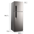 Refrigerador Electrolux 400L IF44S Inverter Duplex AutoSense Inox Look 220V