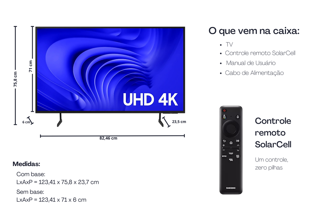 Smart TV LED 55" 4K Samsung 55DU7700 UHD Gaming Hub Bivolt