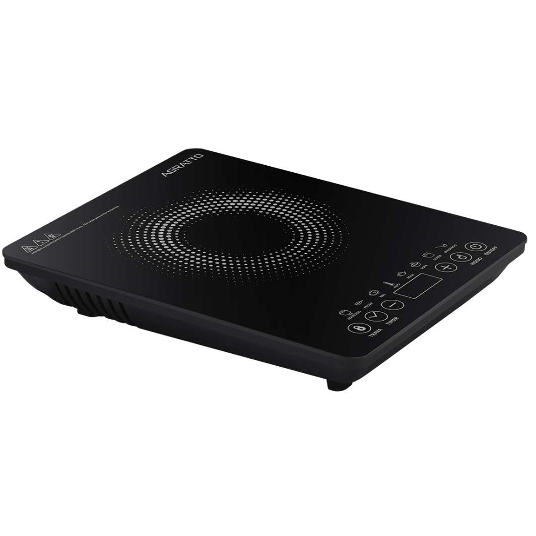 Cooktop Indução 1 Boca Agratto Vitrocerâmica Preto 220V