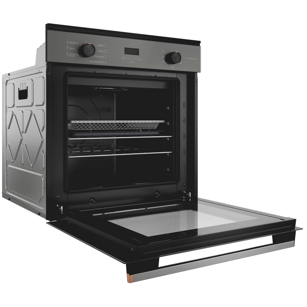 Forno de Embutir Elétrico Brastemp 84L BOX84AR com Air Fryer Pro Cinza 220V