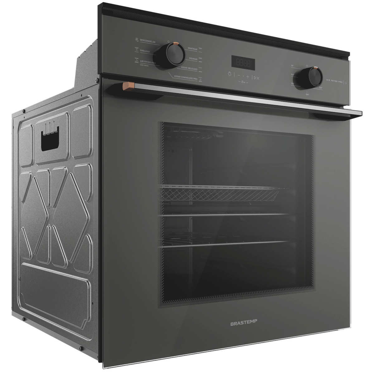 Forno de Embutir Elétrico Brastemp 84L BOX84AR com Air Fryer Pro Cinza 220V