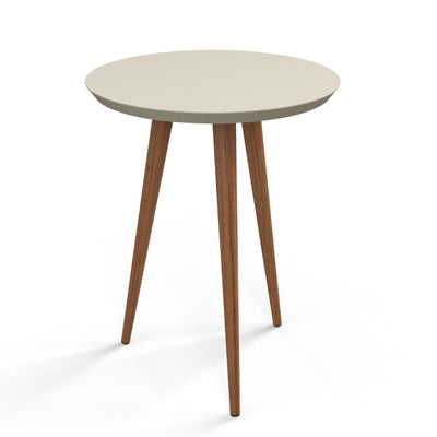 Mesa Lateral Luna 53cm Patrimar Redonda  Off White