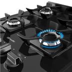 Fogão 4 bocas Mueller MFV4BF com Mesa de Vidro e grades de Ferro Fundido Preto Fosco Bivolt
