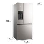 Refrigerador Electrolux 585L IM8IS Multidoor Inverter Água e Gelo na porta Inox Look 220V