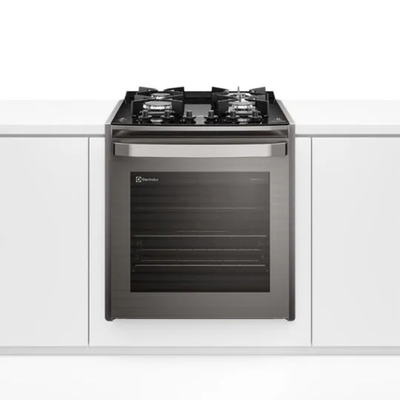 Fogão 4 Bocas Electrolux de Embutir FE4EG Mesa Vidro PerfectCook  Cinza 220V