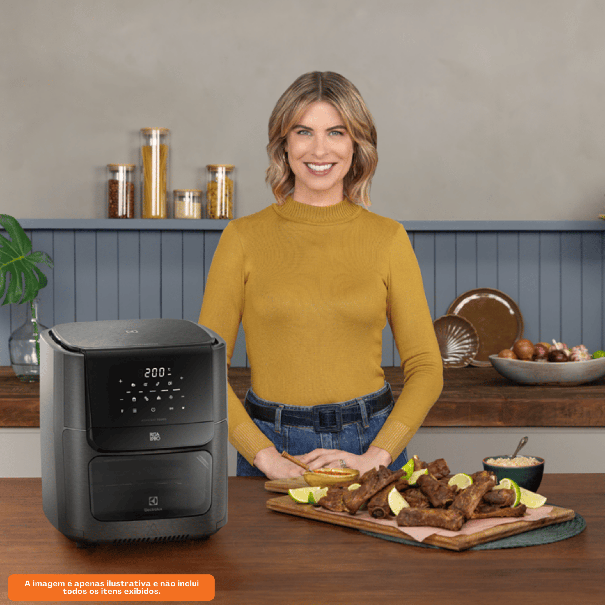 Fritadeira Elétrica Sem Óleo AirFryer 12L Electrolux Experience por Rita Lobo Grafite 220V